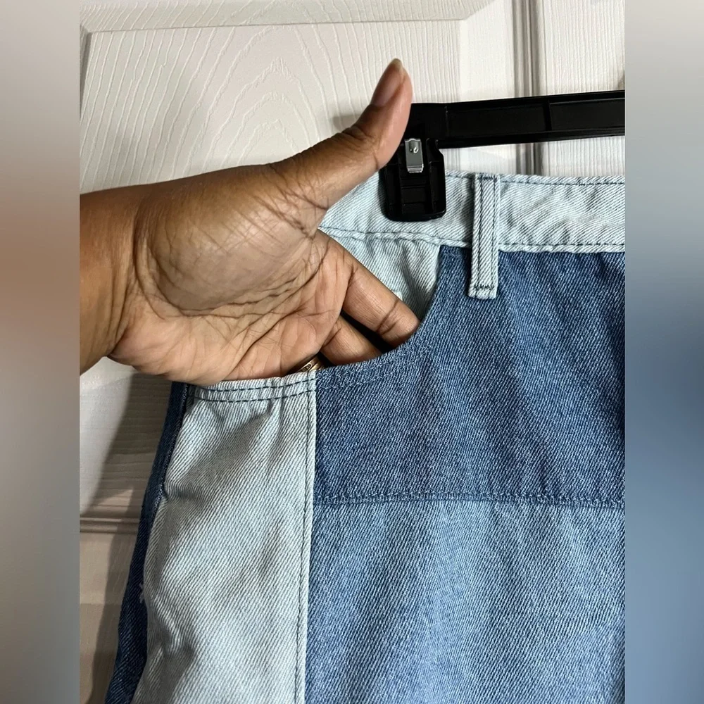 NWT - Hollister Co. Women's Blue High-Rise Denim Skirt - Size 15/32